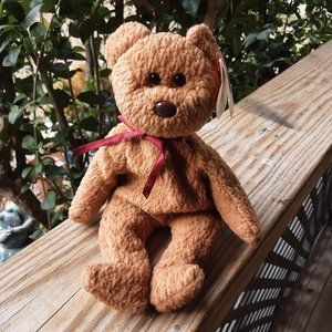 Vintage Ty Beanie Babies Curly Plush Bear